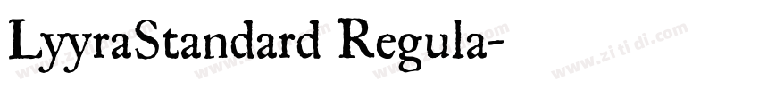 LyyraStandard Regula字体转换